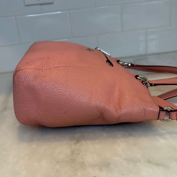 Coach Bag Purse Handbag Crossbody Leather Prairie Pebbled Convertible Satchel - Picture 7 of 16